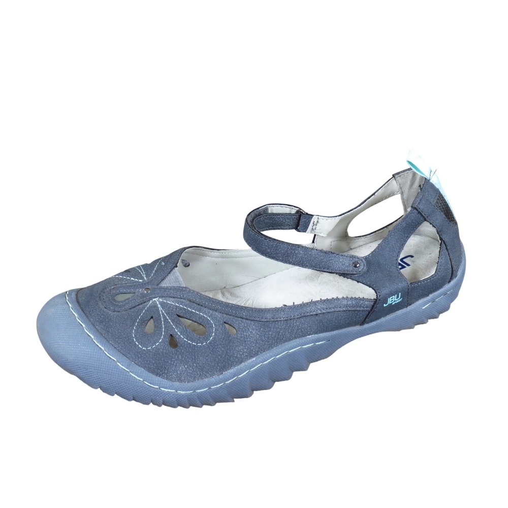 JBU Meadow Women Mary Jane Shoe Size 11 Wide Outdoor Trail Walking Grey Vegan
